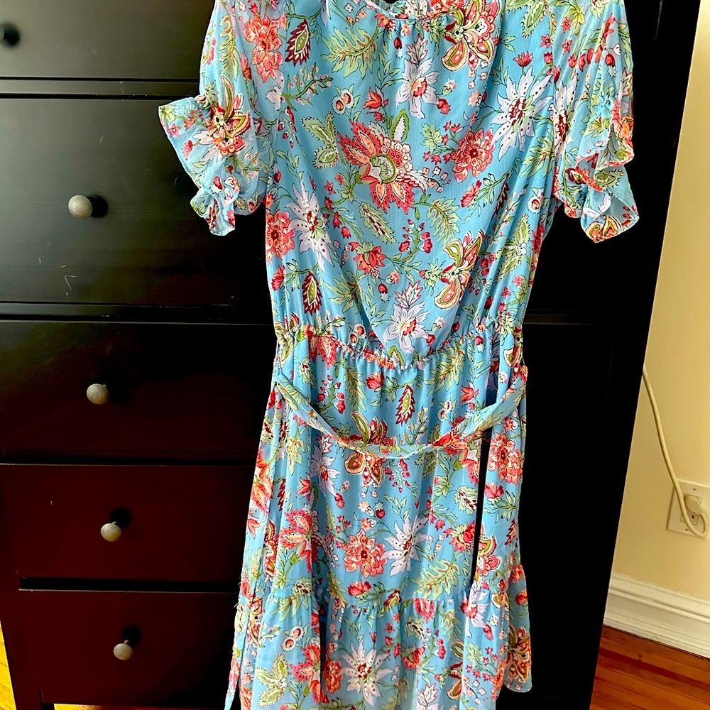 Loft floral short sleeve dress